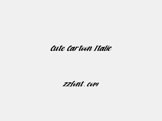 Cute Cartoon Italic