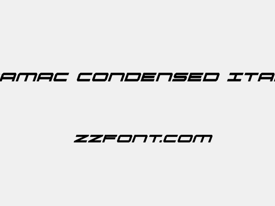 Oramac Condensed Italic