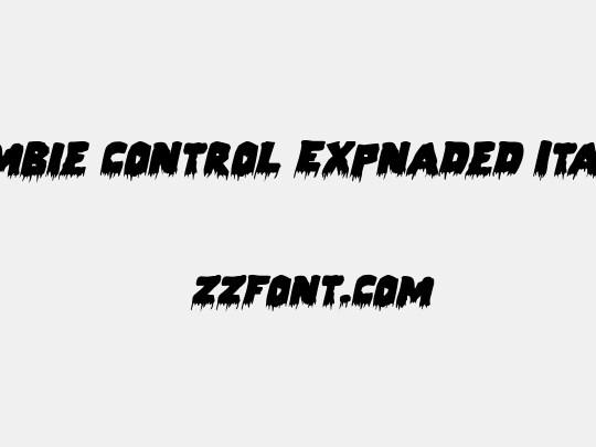 Zombie Control Expnaded Italic