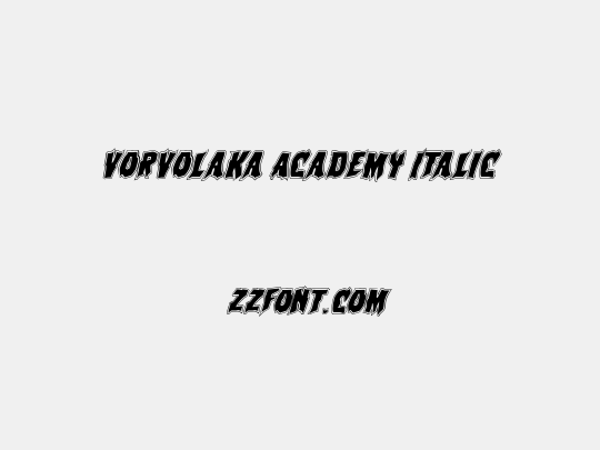 Vorvolaka Academy Italic
