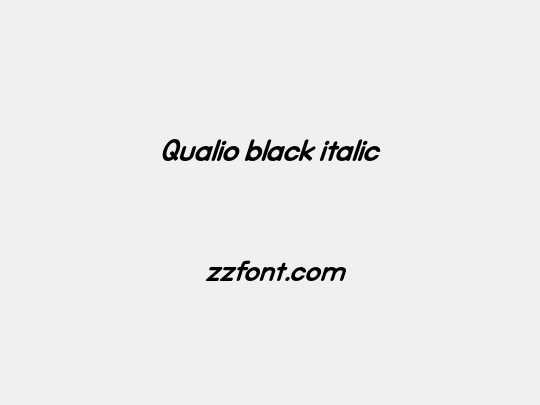 Qualio black italic