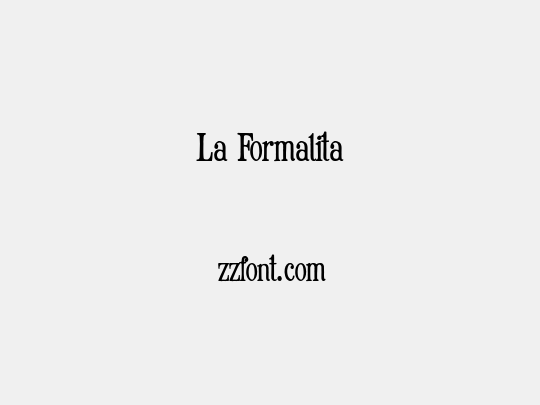 La Formalita