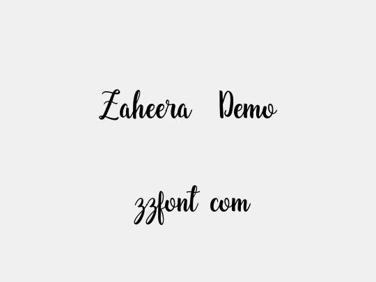 Zaheera  Demo