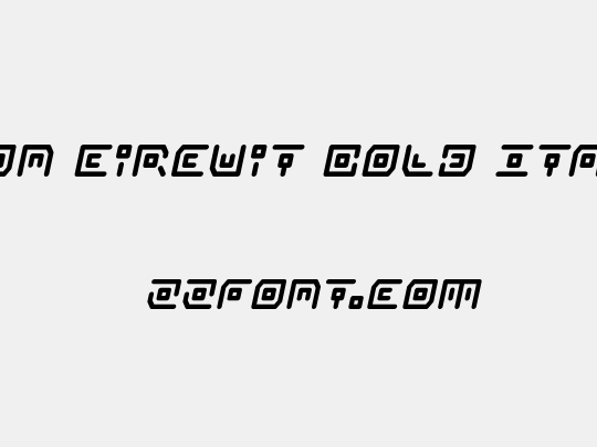 Neon Circuit Bold Italic