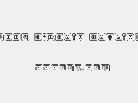 Neon Circuit Outline
