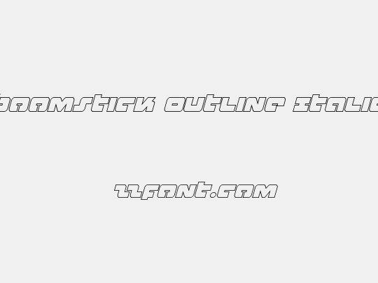 Boomstick Outline Italic