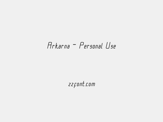 Arkarna - Personal Use