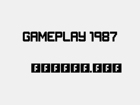 GAMEPLAY 1987