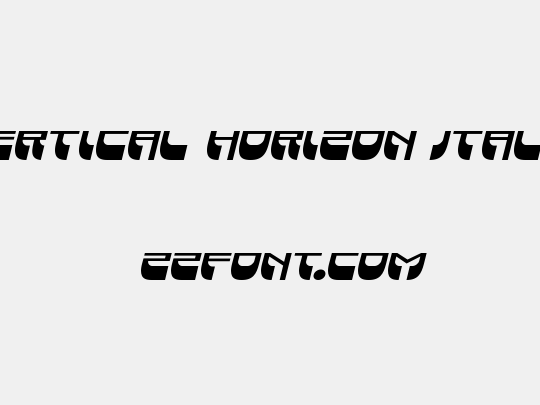 Vertical Horizon Italic
