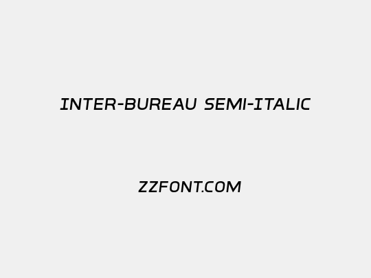 Inter-Bureau Semi-Italic