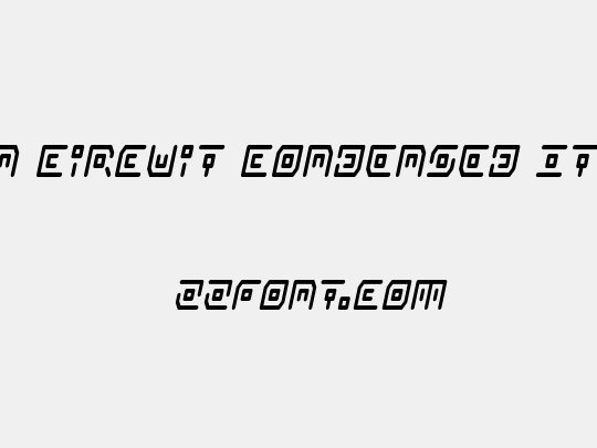 Neon Circuit Condensed Italic