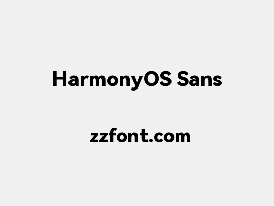 HarmonyOS Sans