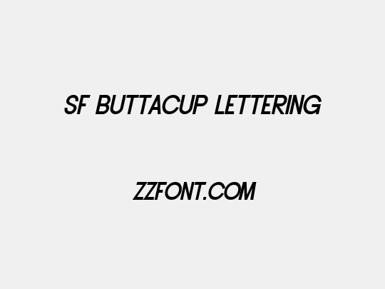 SF Buttacup Lettering