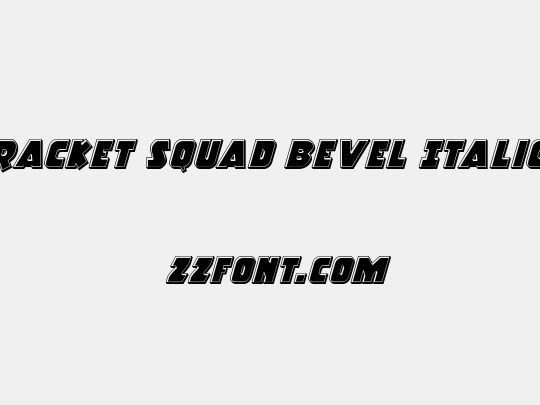 Racket Squad Bevel Italic