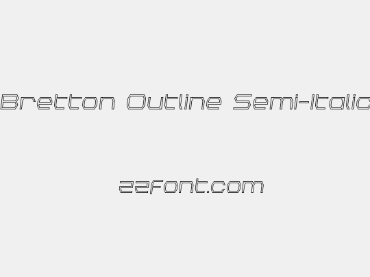 Bretton Outline Semi-Italic