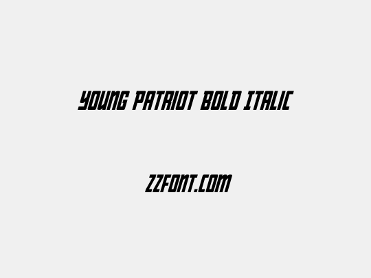 Young Patriot Bold Italic