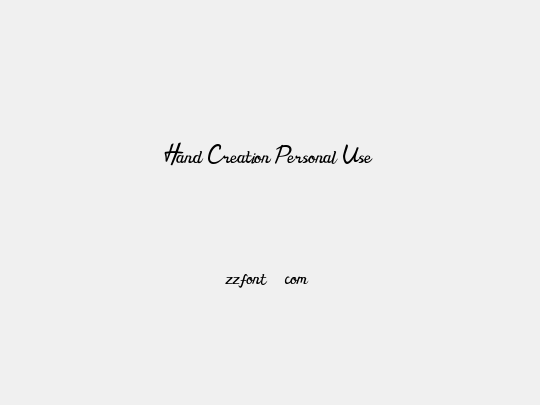 Hand Creation Personal Use