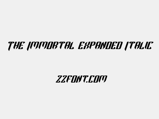 The Immortal Expanded Italic