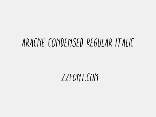 Aracne Condensed Regular Italic