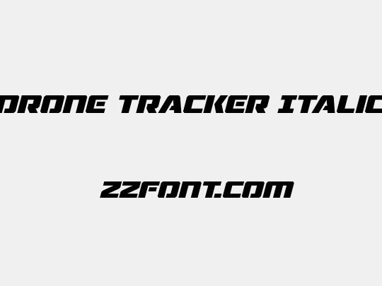 Drone Tracker Italic