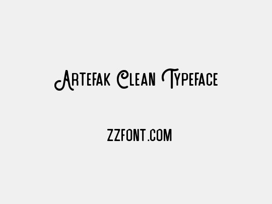 Artefak Clean Typeface