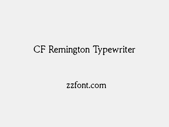 CF Remington Typewriter