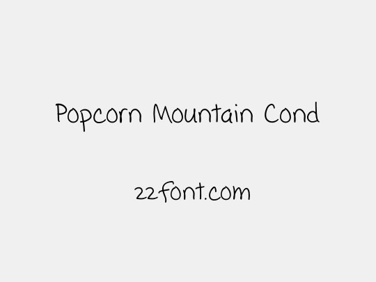 Popcorn Mountain Cond
