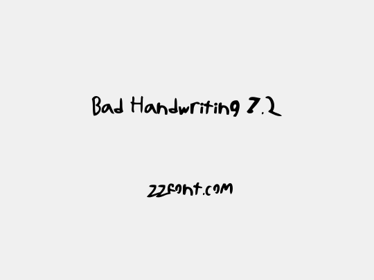 Bad Handwriting 7.2