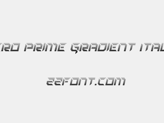Zero Prime Gradient Italic