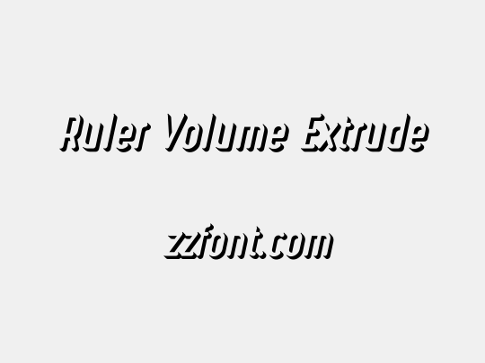 Ruler Volume Extrude