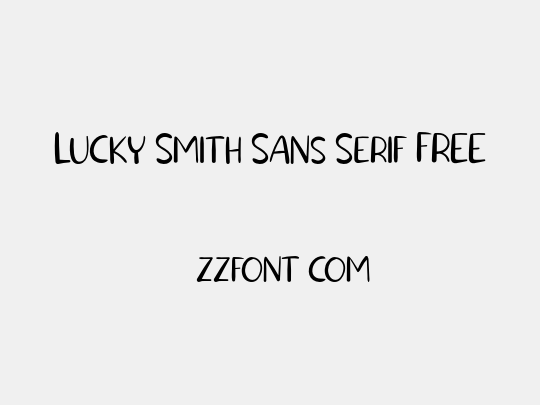 Lucky Smith Sans Serif FREE