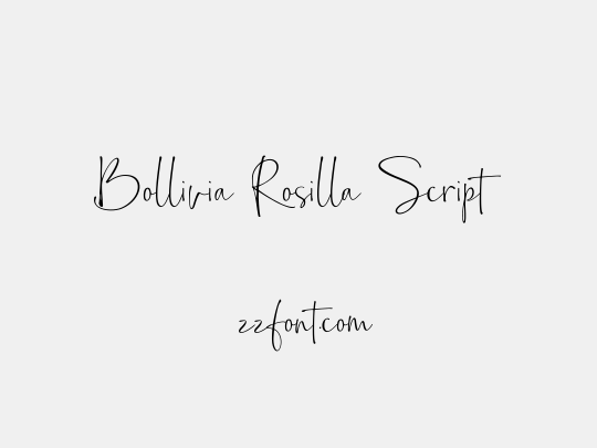 Bollivia Rosilla Script