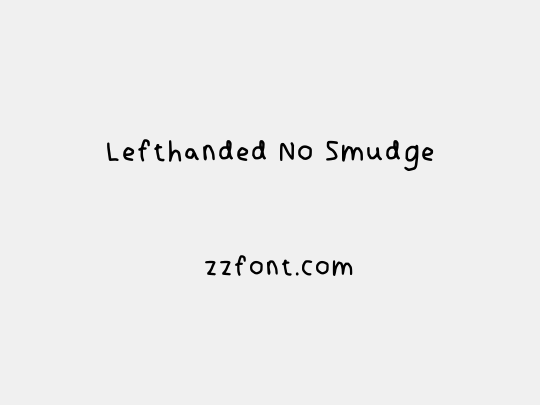 Lefthanded No Smudge