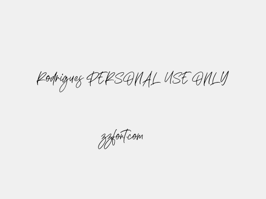 Rodrigues PERSONAL USE ONLY