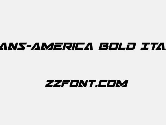 Trans-America Bold Italic