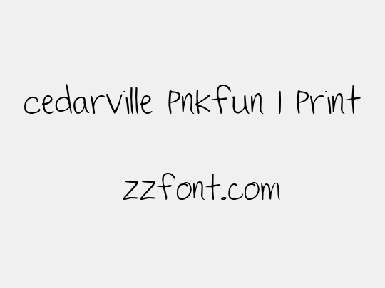 Cedarville Pnkfun 1 Print