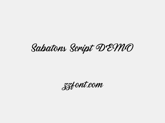 Sabatons Script DEMO