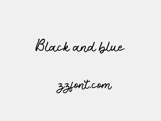 Black and blue