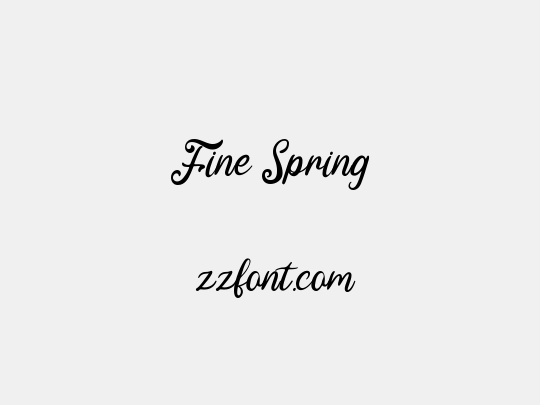 Fine Spring