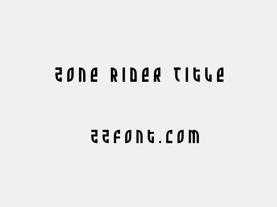 Zone Rider Title