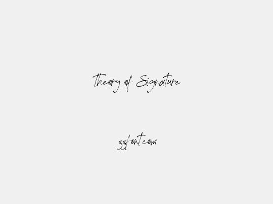 Theory of Signature