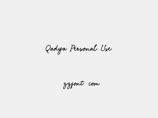 Qadya Personal Use