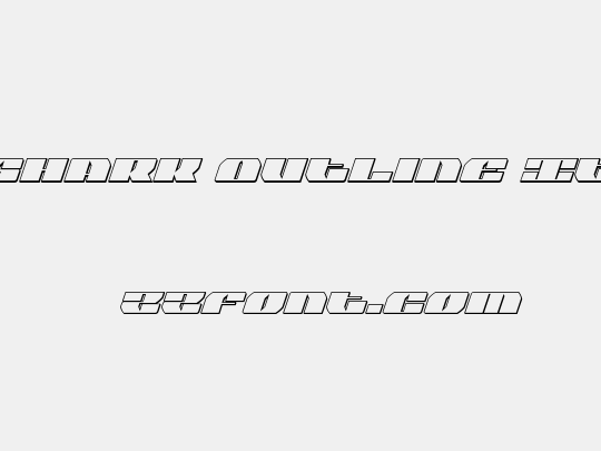 Joy Shark Outline Italic