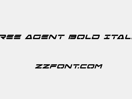 Free Agent Bold Italic