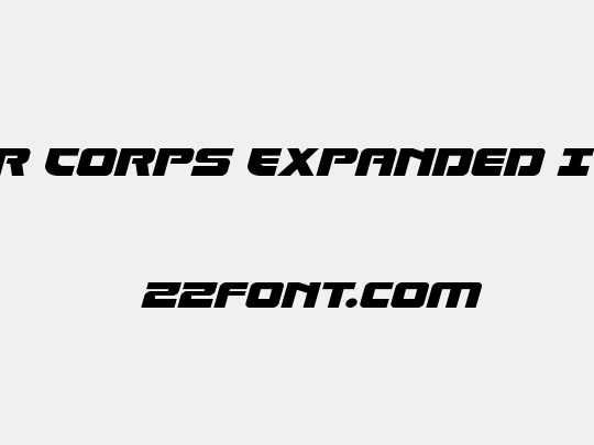 Laser Corps Expanded Italic