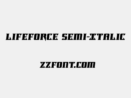Lifeforce Semi-Italic