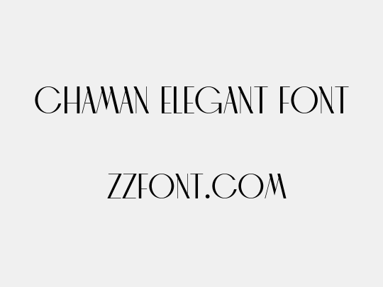 CHAMAN ELEGANT FONT