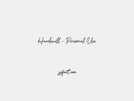 Handswell - Personal Use