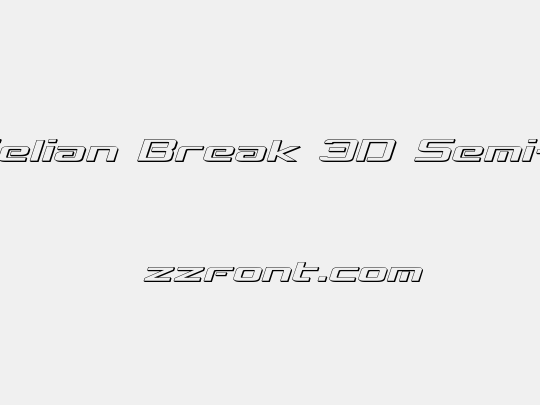 Concielian Break 3D Semi-Italic