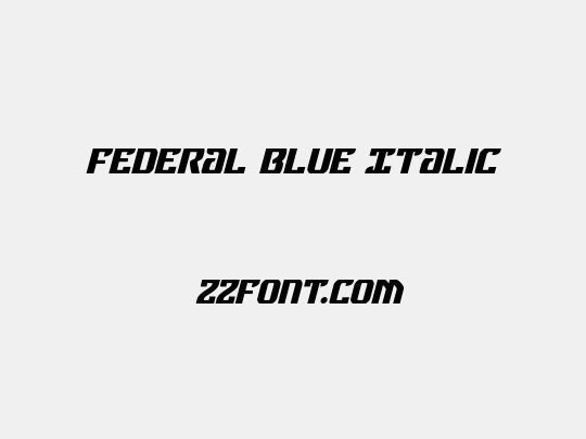 Federal Blue Italic